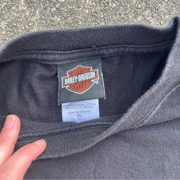 Black Men’s Harley Davidson Motorcycles T-shirt Size XL Used Virginia - Picture 4 of 6